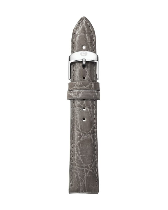 16mm Gray Crocodile Watch Strap